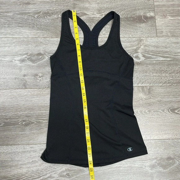 Champion Performance Black Racerback Tank Built In Bra Back Keyhole Opening S - Picture 6 of 13